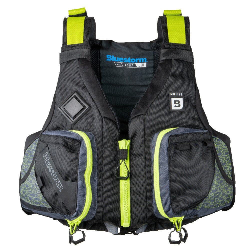 BLUESTORM MOTIVE KAYAK FISHING VEST - HI-VIS - S/M