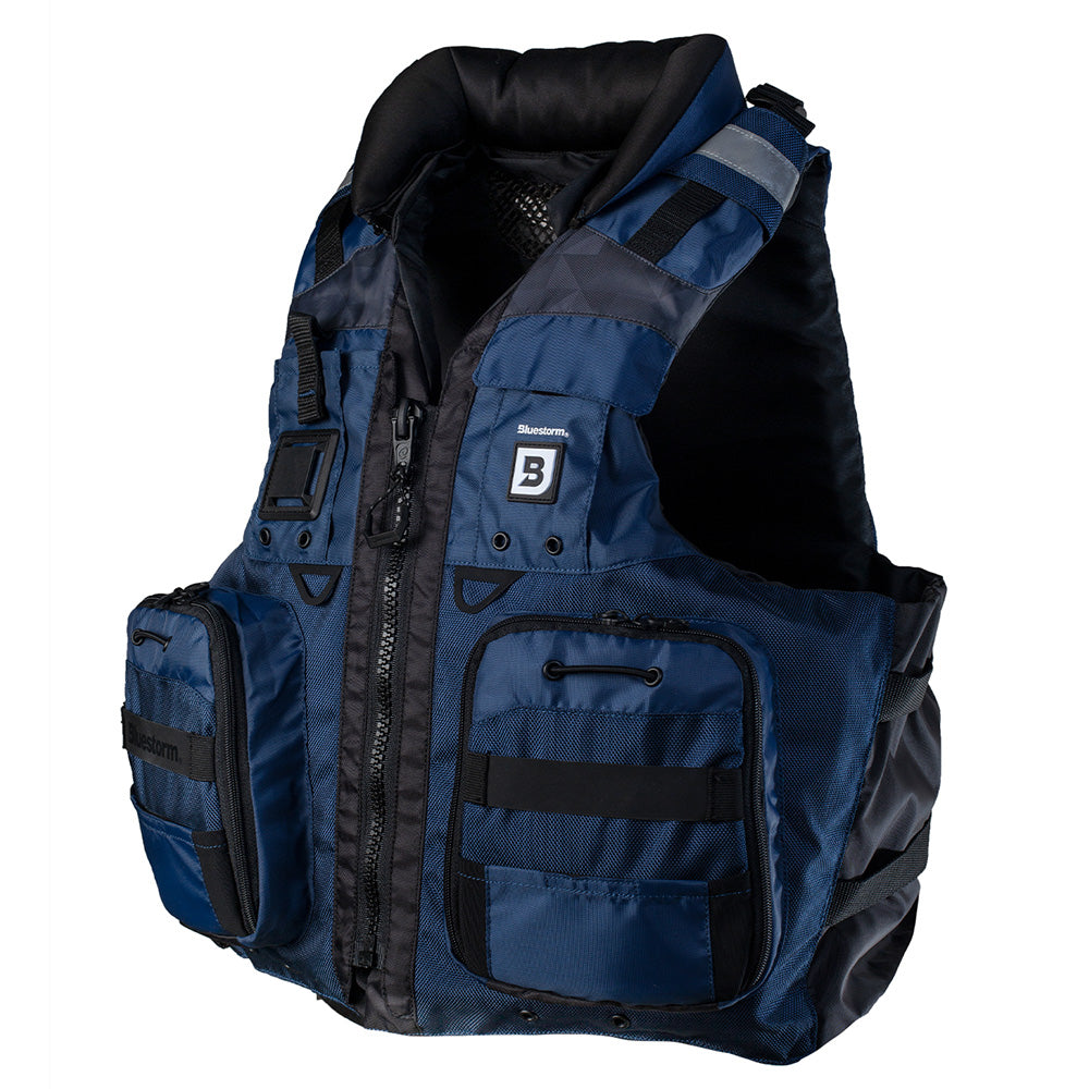 BLUESTORM CLASSIC ADULT FISHING LIFE JACKET - DEEP BLUE - S/M