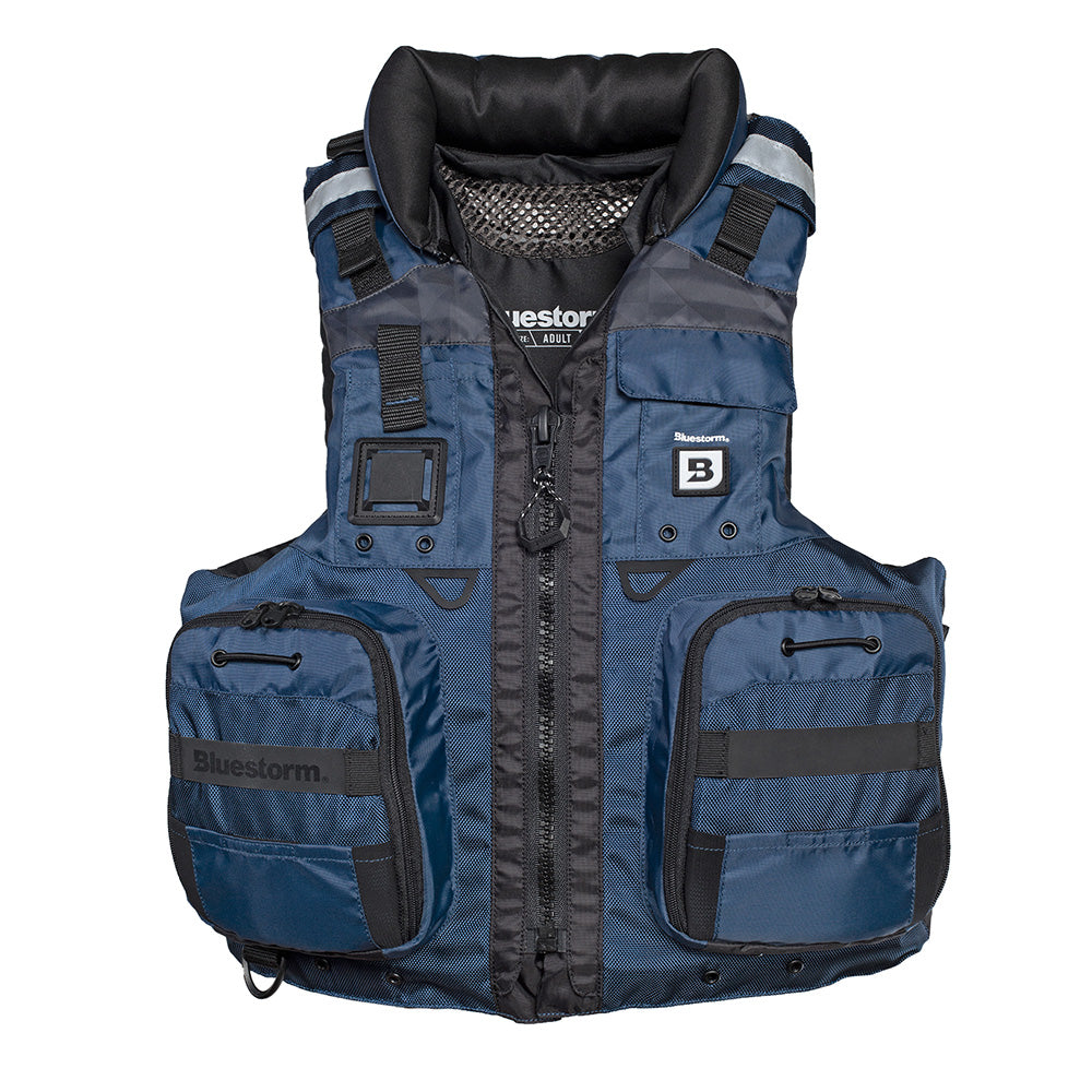 BLUESTORM CLASSIC ADULT FISHING LIFE JACKET - DEEP BLUE - S/M