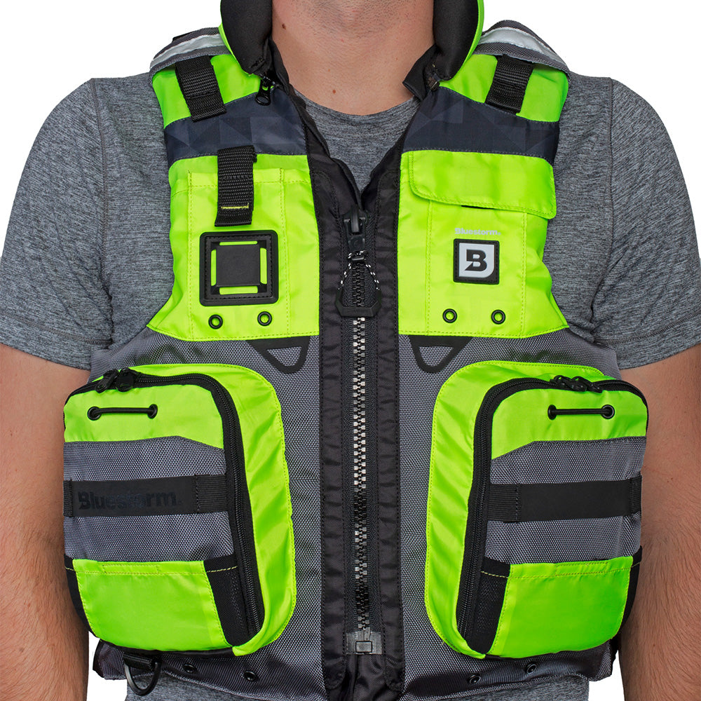 BLUESTORM CLASSIC ADULT FISHING LIFE JACKET - HI-VIS - S/M