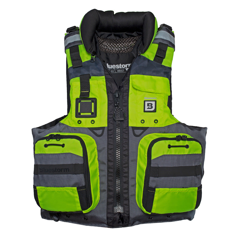 BLUESTORM CLASSIC ADULT FISHING LIFE JACKET - HI-VIS - S/M