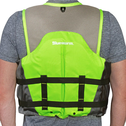 BLUESTORM SPORTSMAN ADULT MESH FISHING LIFE JACKET - HI-VIS - S/M