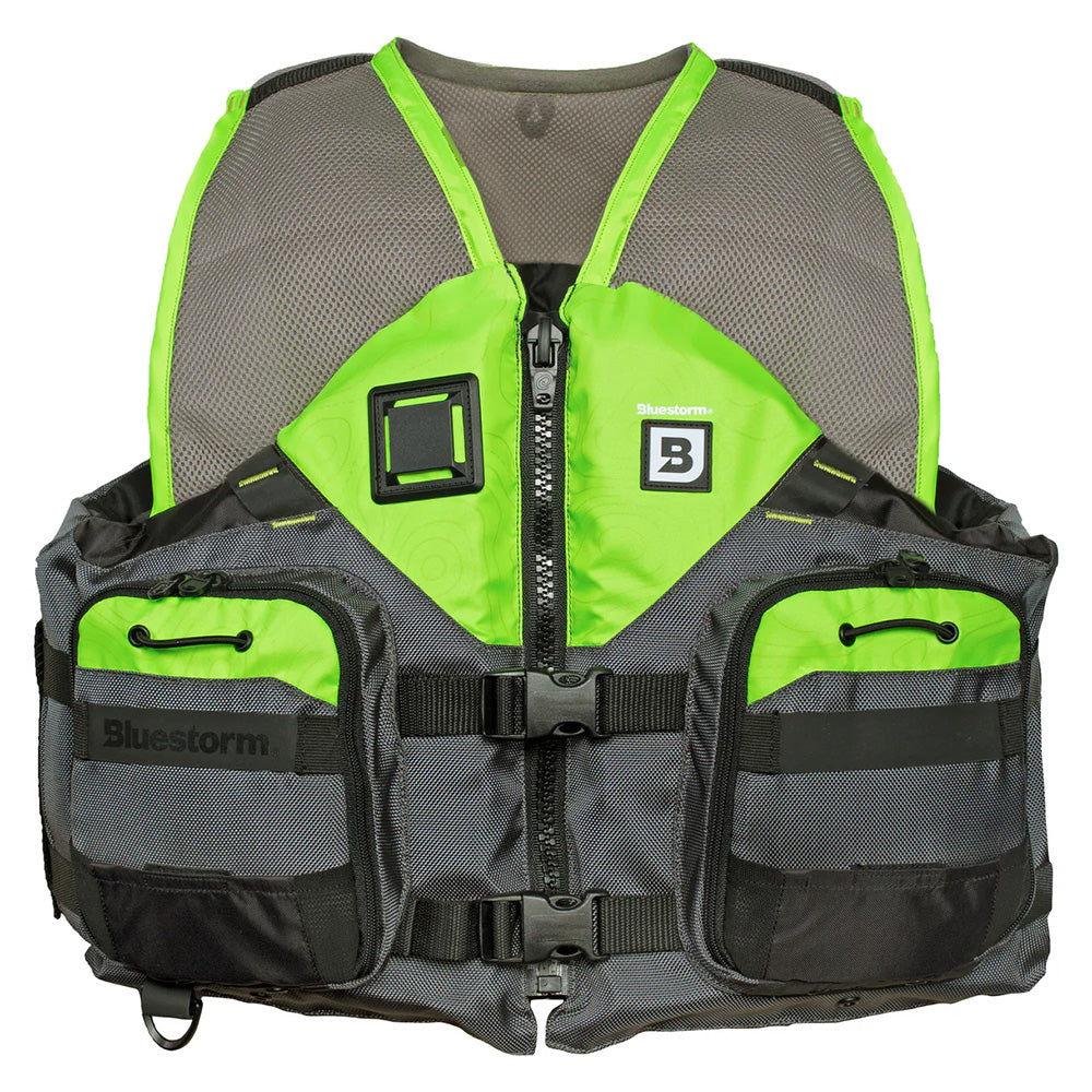 BLUESTORM SPORTSMAN ADULT MESH FISHING LIFE JACKET - HI-VIS - 2XL/3XL