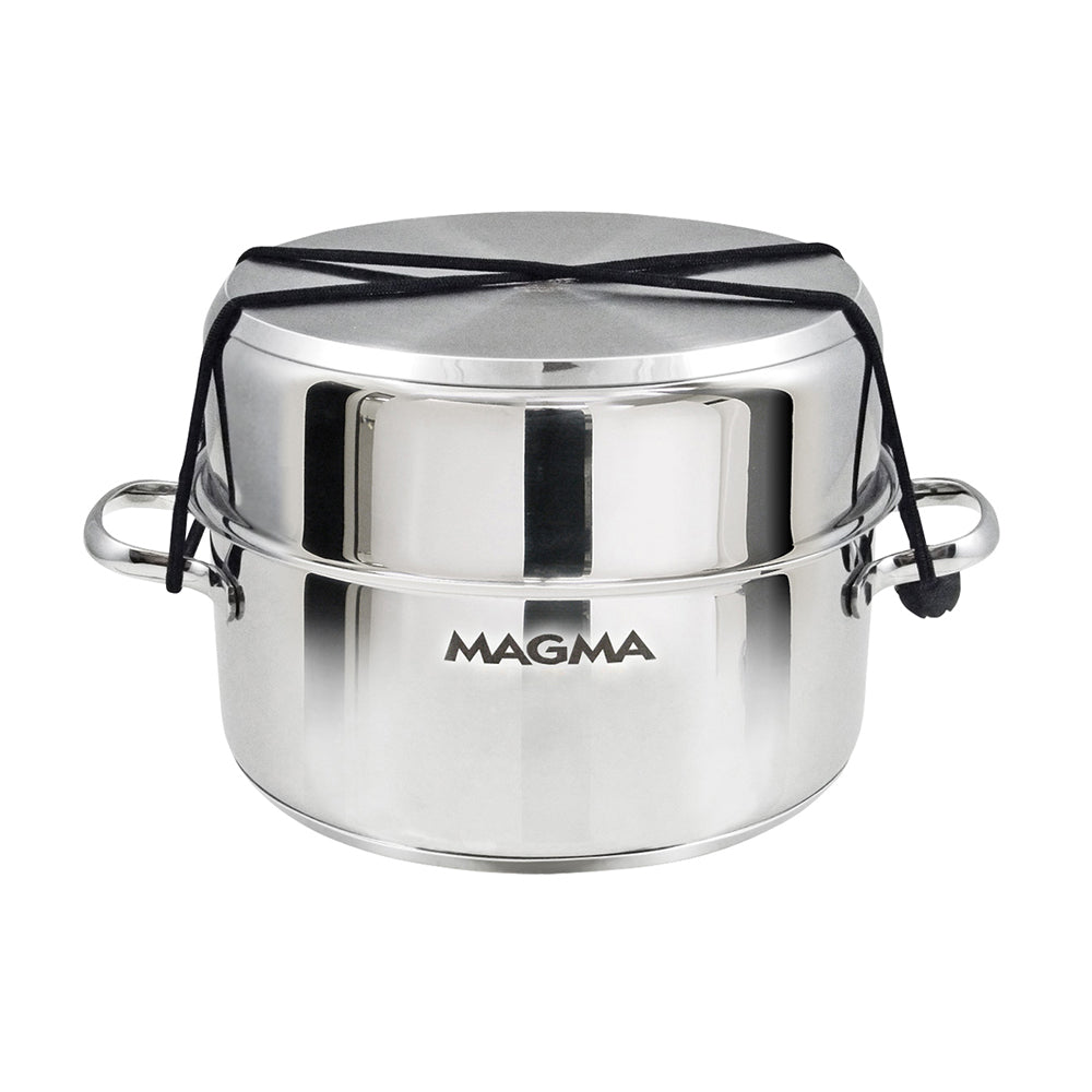 MAGMA 10 PIECE INDUCTION NON-STICK COOKWARE SET - STAINLESS STEEL