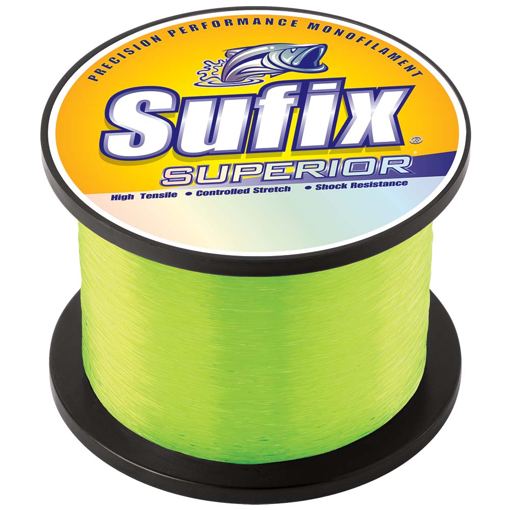 SUFIX SUPERIOR HI-VIS YELLOW MONOFILAMENT 15lb 7410 YDS BULK