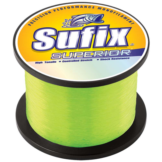 SUFIX SUPERIOR HI-VIS YELLOW MONOFILAMENT 6LB 2155 YDS