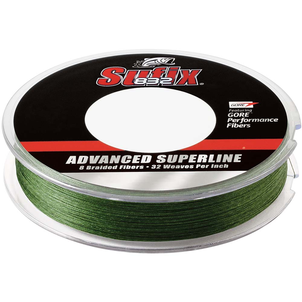 SUFIX 832® ADVANCED SUPERLINE® BRAID - 8LB - LOW-VIS GREEN - 150 YDS