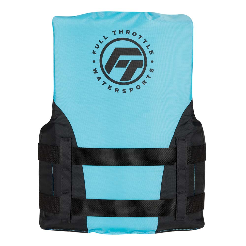 FULL THROTTLE TEEN NYLON LIFE JACKET - AQUA/BLACK