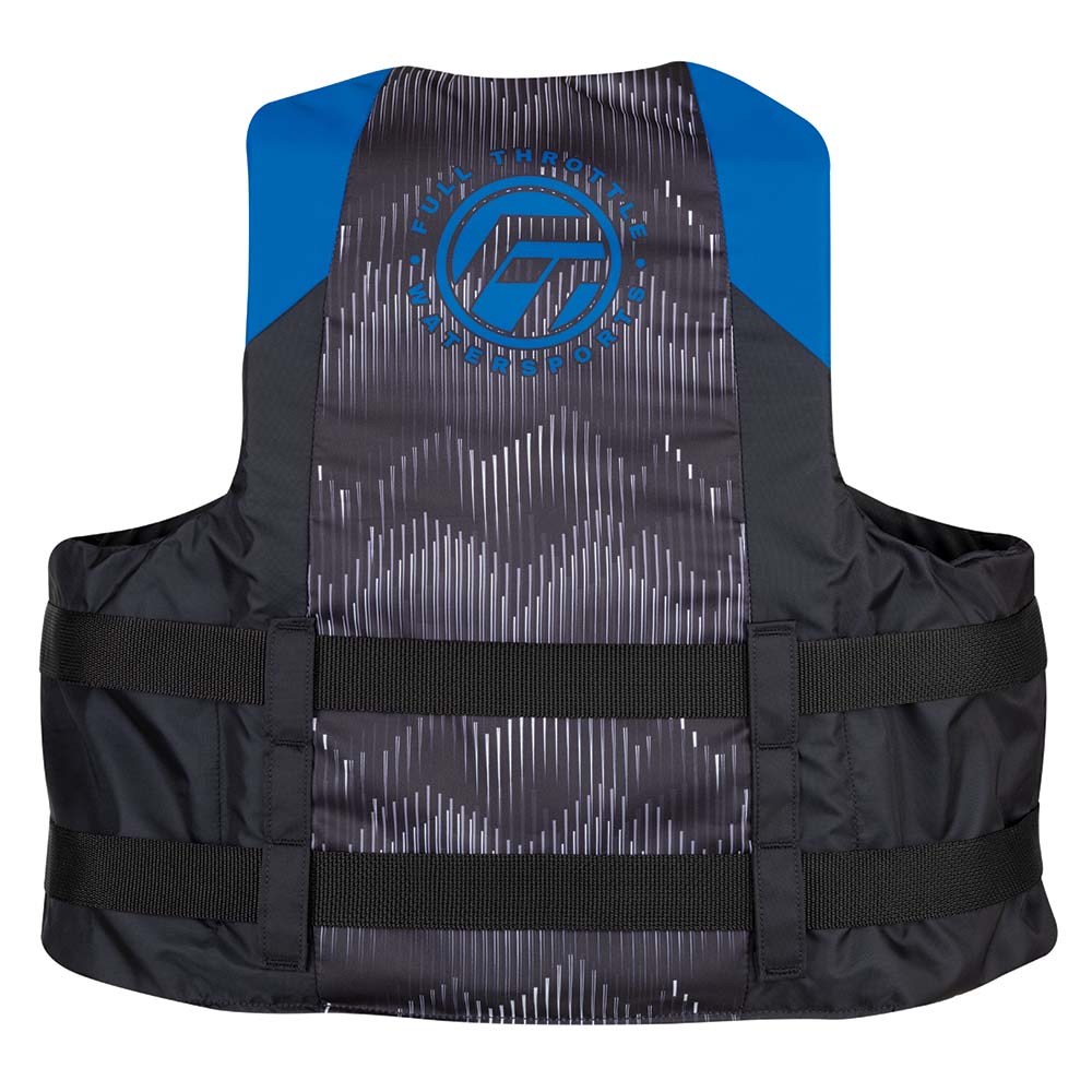 FULL THROTTLE ADULT NYLON LIFE JACKET - S/M - BLUE/BLACK