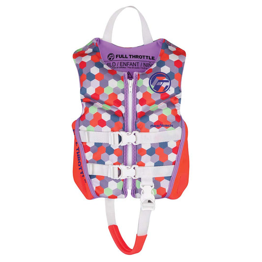 FULL THROTTLE CHILD RAPID-DRY FLEX-BACK LIFE JACKET - PINK