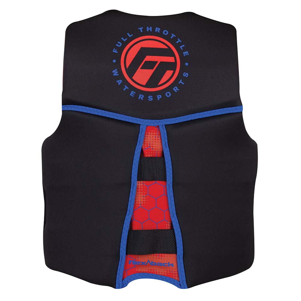 FULL THROTTLE YOUTH RAPID-DRY FLEX-BACK LIFE JACKET - RED/BLACK