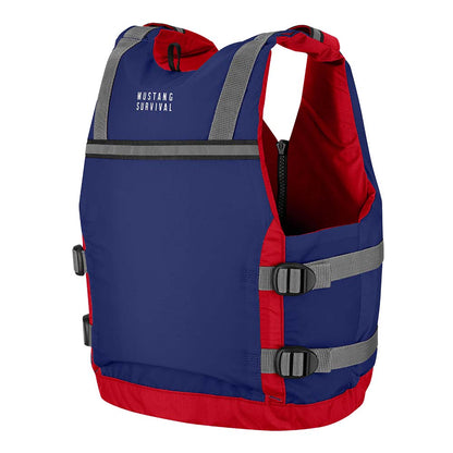 MUSTANG YOUTH REFLEX FOAM VEST - NAVY BLUE/RED