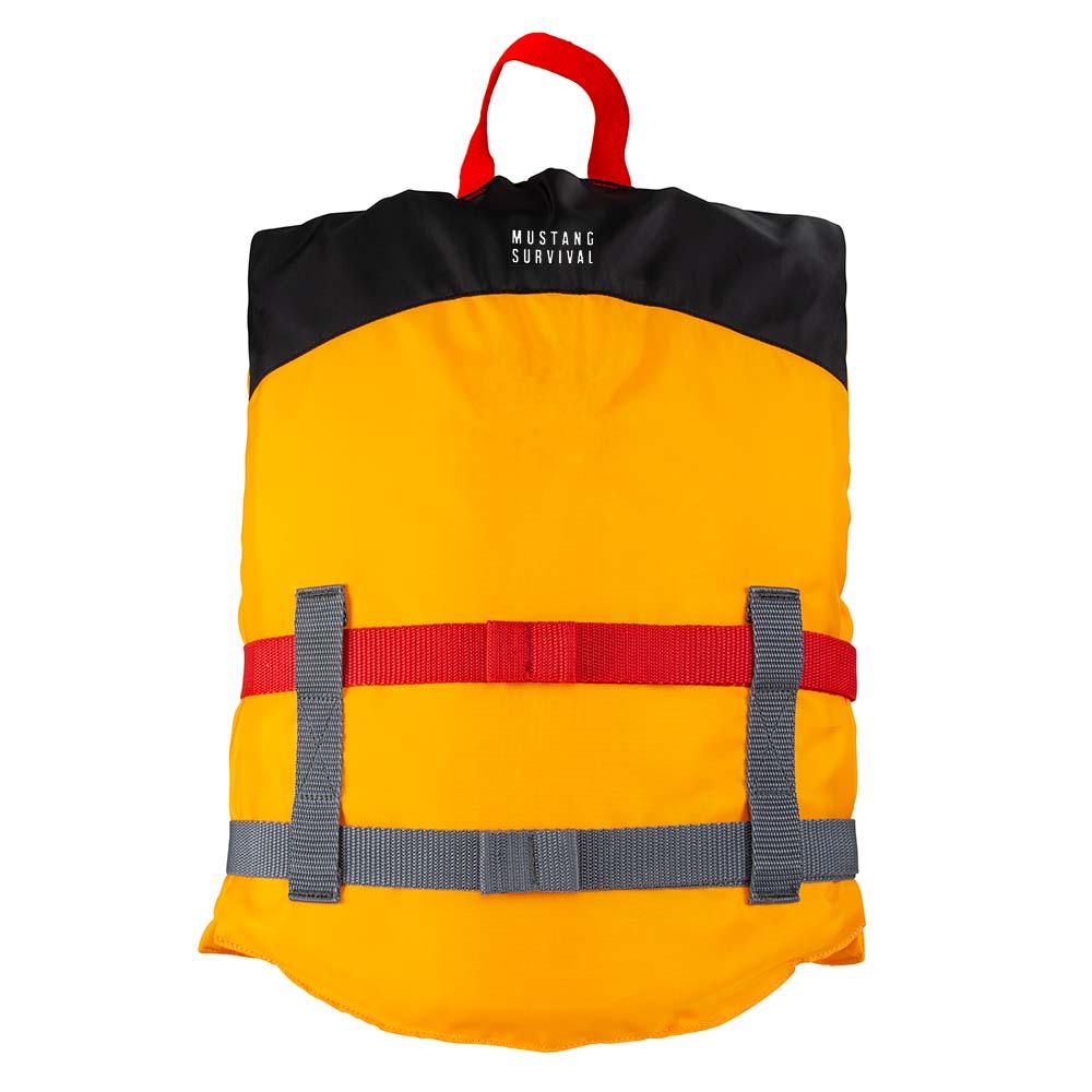 MUSTANG YOUTH LIVERY FOAM VEST - MANGO/BLACK