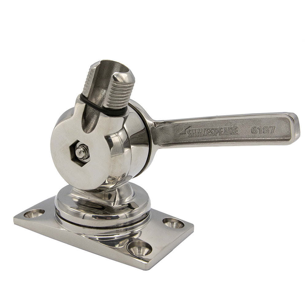 SHAKESPEARE 6187 SLEEK & COMPACT STAINLESS STEEL ROTATABLE 4-WAY RATCHET MOUNT