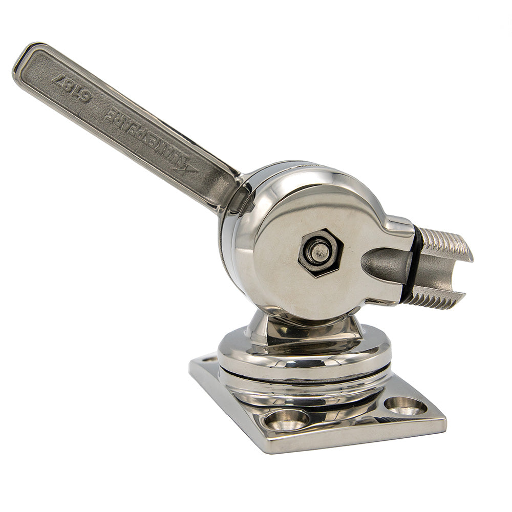 SHAKESPEARE 6187 SLEEK & COMPACT STAINLESS STEEL ROTATABLE 4-WAY RATCHET MOUNT