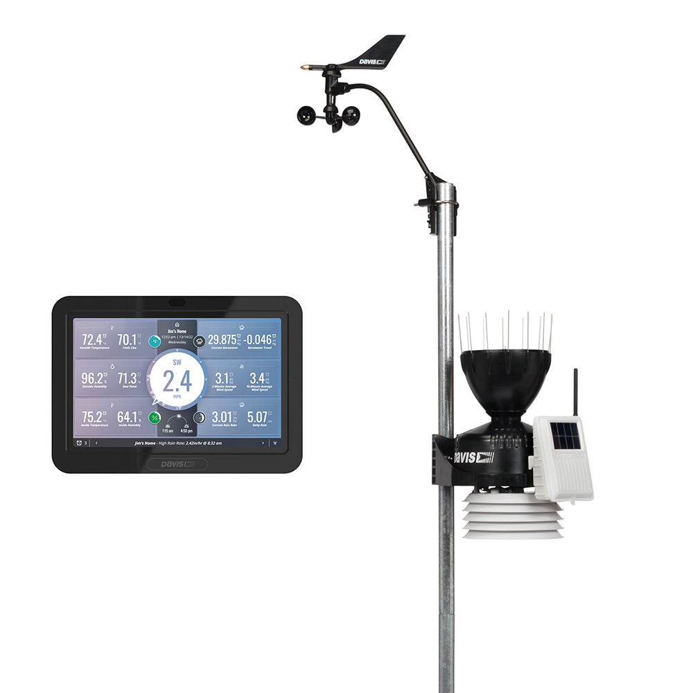 DAVIS VANTAGE PRO2 WIRELESS WEATHER STATION W/WEATHERLINK CONSOLE & STANDARD RADIATION SHIELD