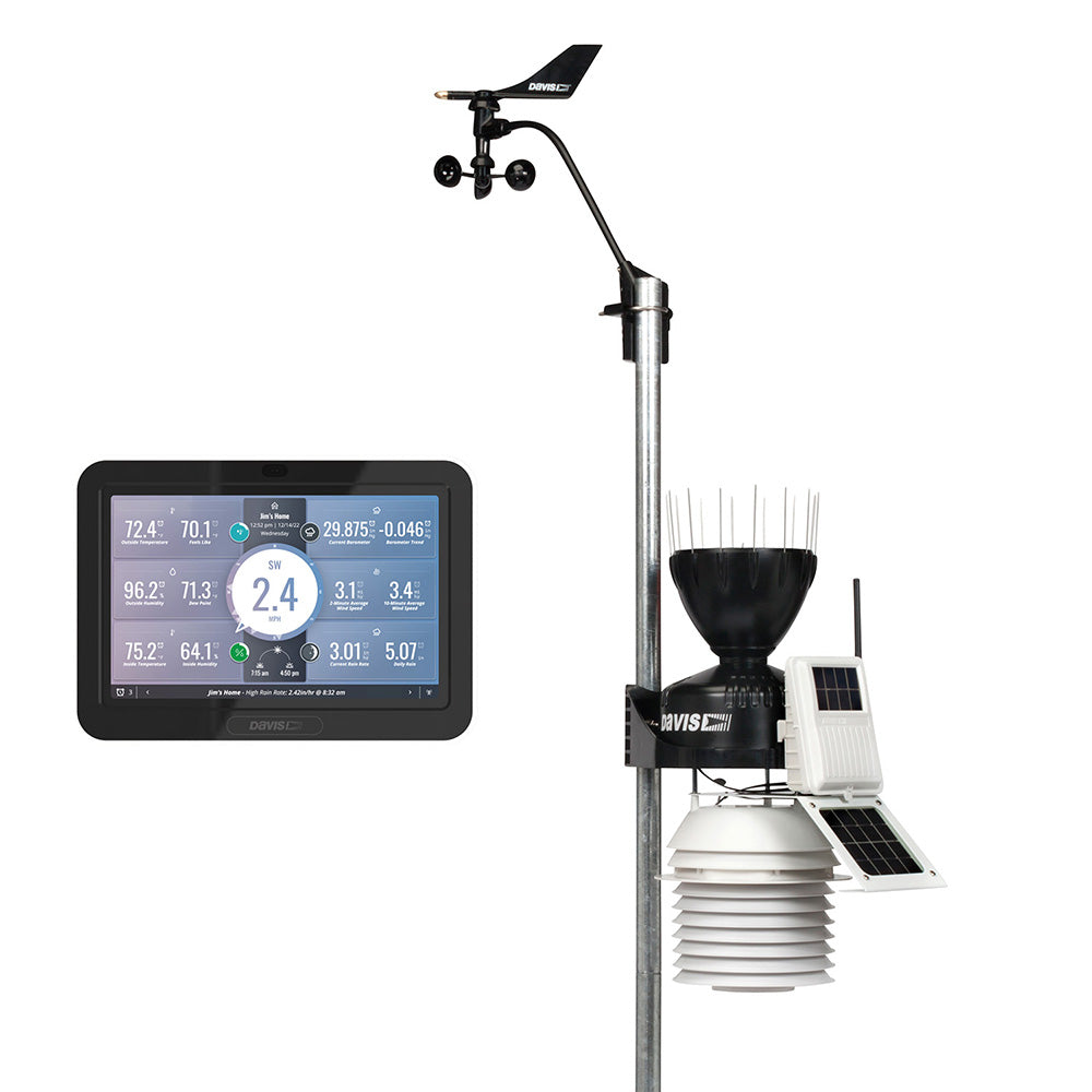 DAVIS VANTAGE PRO2 WIRELESS WEATHER STATION W/WEATHERLINK CONSOLE & 24HR FAN ASPIRATED RADIATION SHIELD