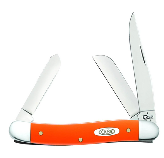 CASE STOCKMAN MEDIUM 3 BLADE 3 5/8" ORANGE