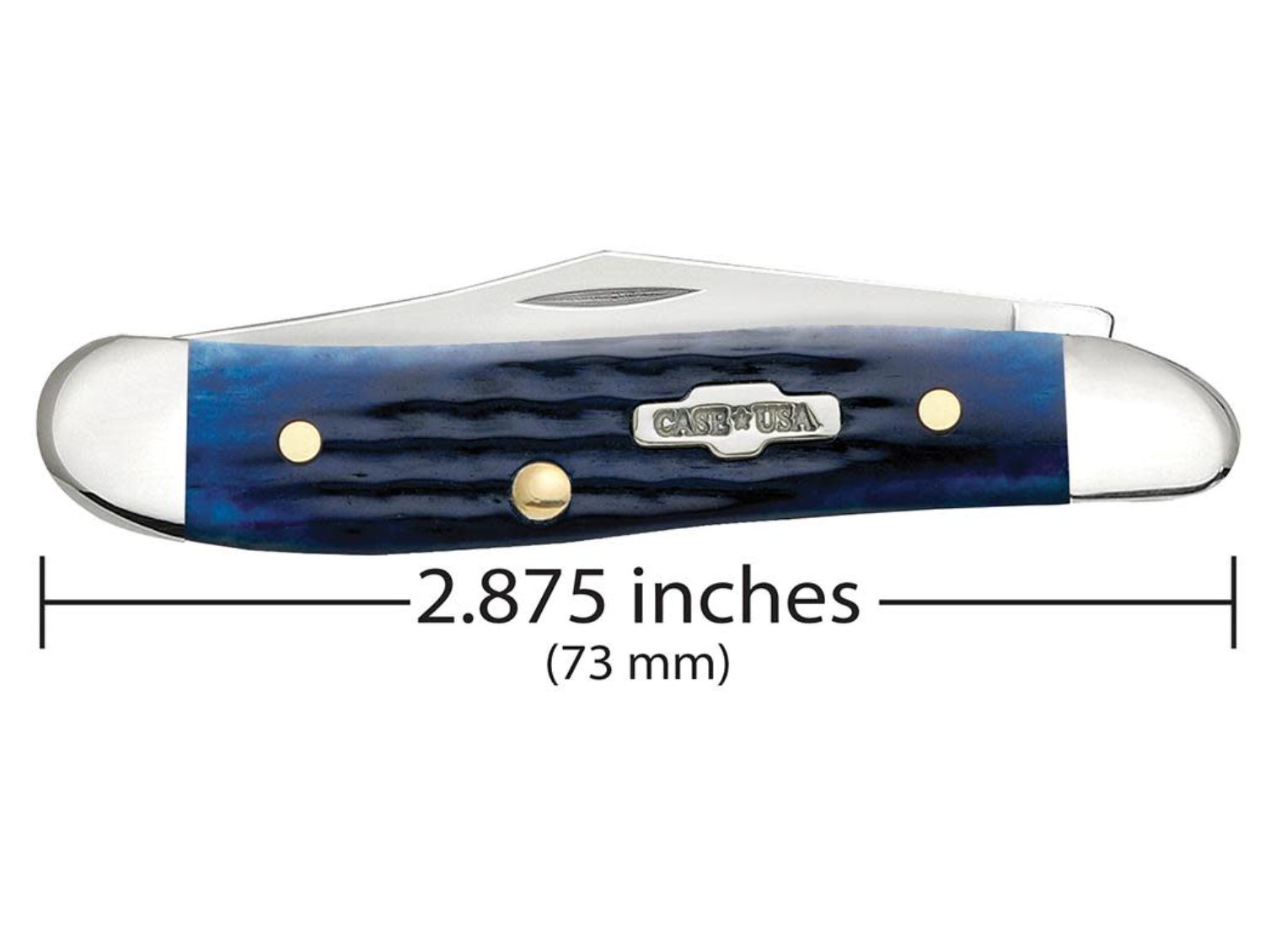 CASE PEANUT 2 BLADE 2 7/8" BLUE BONE