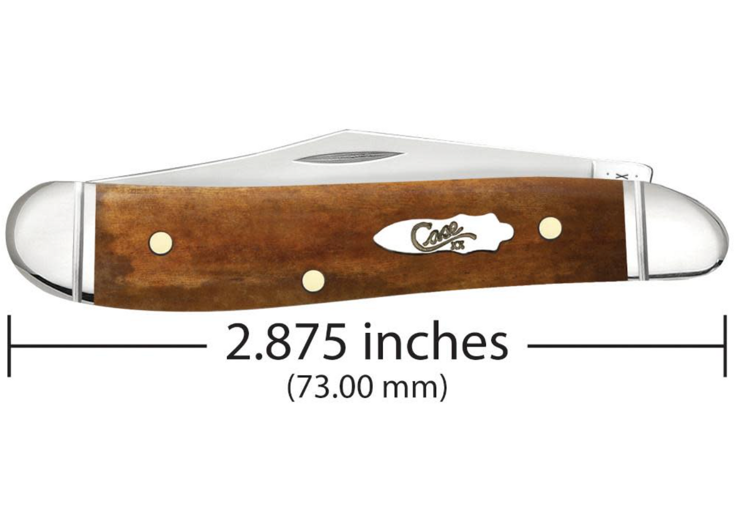 CASE PEANUT 2 BLADE 2 7/8" SMOOTH ANTIQUE BONE