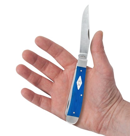 CASE TRAPPER 2 BLADE 4 1/8" BLUE G-10