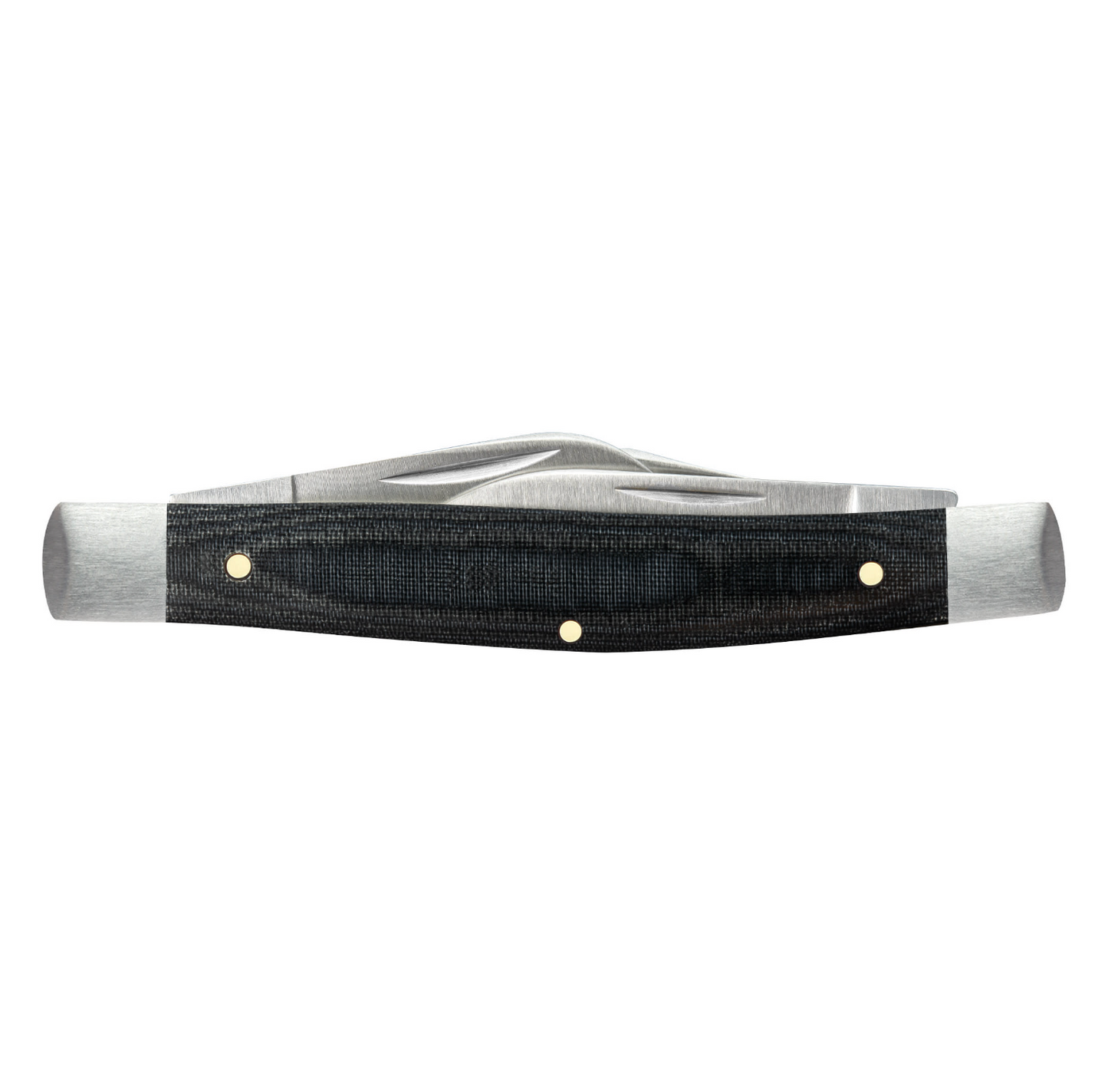 CASE STOCKMAN MEDIUM 3 BLADE 3 5/8" BLACK MICARTA