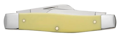 CASE STOCKMAN LARGE 3 BLADE 4 1/4" YELLOW SYNTHETIC