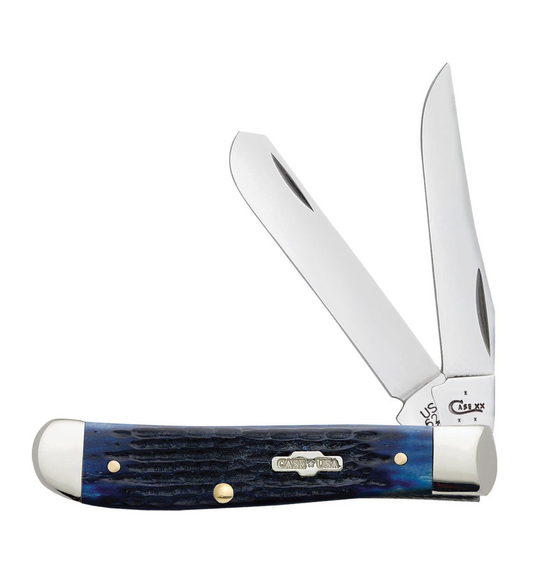 CASE TRAPPER MINI 2 BLADE 3.5" BLUE BONE