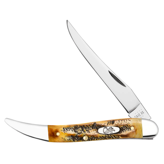 Small pocket knife with a decorative handle on a white background