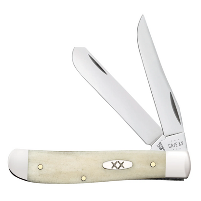 CASE TRAPPER MINI 2 BLADE 3.5" SMOOTH NATURAL BONE