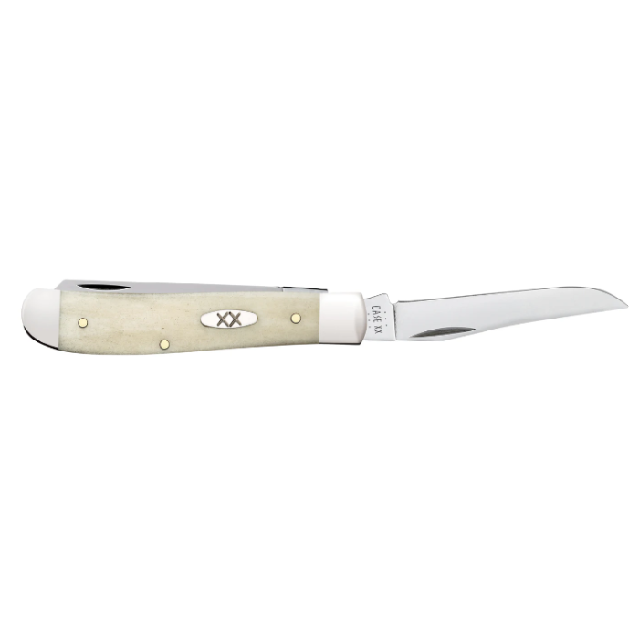 CASE TRAPPER MINI 2 BLADE 3.5" SMOOTH NATURAL BONE