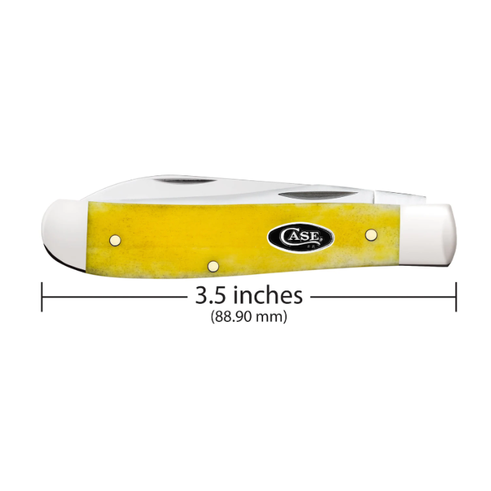 CASE TRAPPER MINI 2 BLADE 3.5" YELLOW BONE