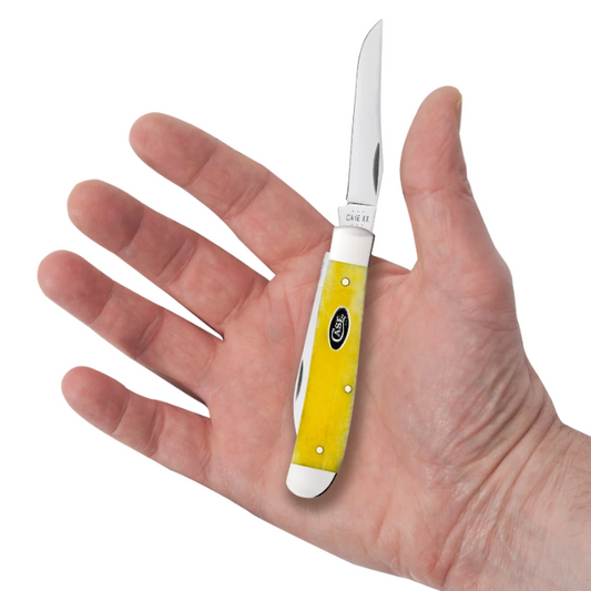 CASE TRAPPER MINI 2 BLADE 3.5" YELLOW BONE