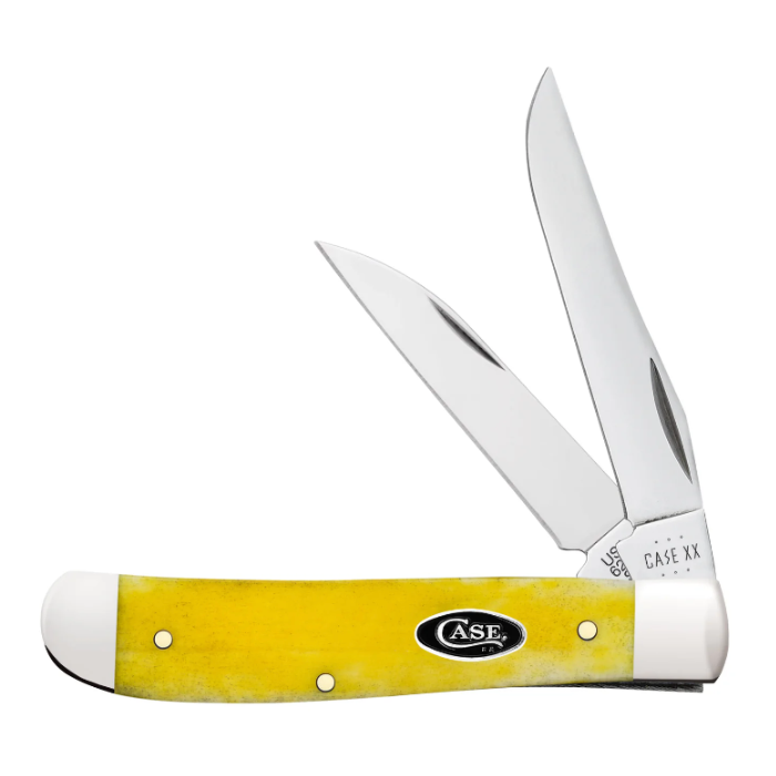 CASE TRAPPER MINI 2 BLADE 3.5" YELLOW BONE