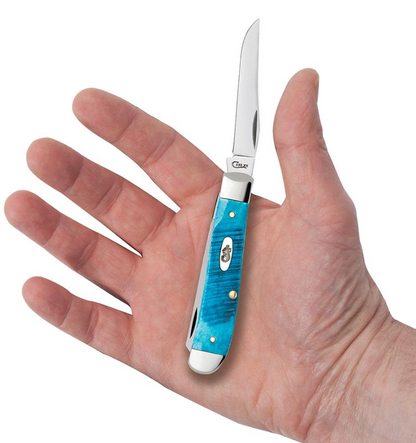 CASE TRAPPER MINI 2 BLADE 3.5" CARIBBEAN BLUE