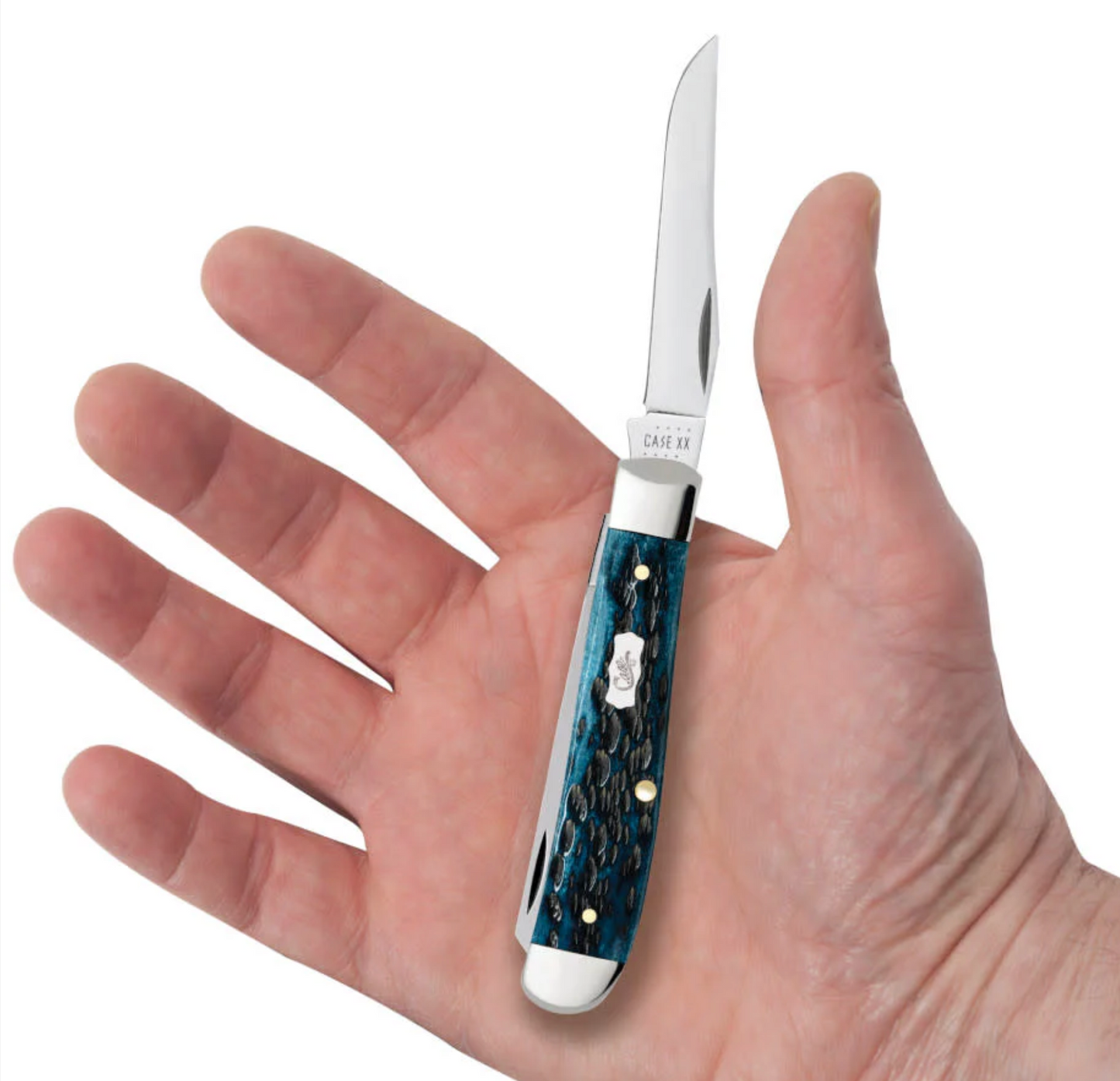 CASE TRAPPER MINI 2 BLADE 3.5" MEDITERRANEAN BLUE