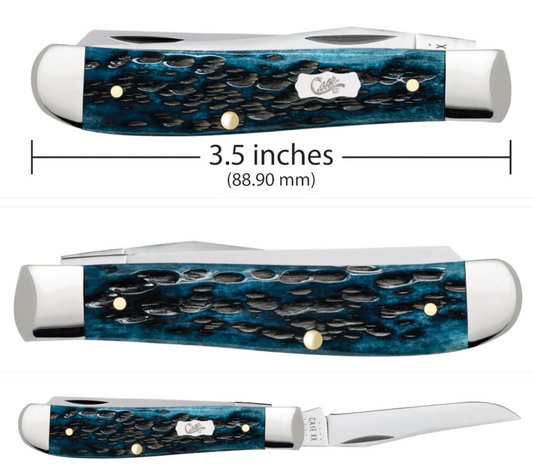 CASE TRAPPER MINI 2 BLADE 3.5" MEDITERRANEAN BLUE