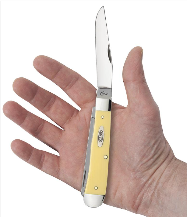 CASE TRAPPER 2 BLADE 4 1/8" YELLOW CS SYNTHETIC