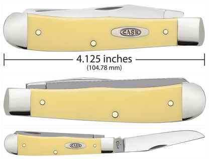 CASE TRAPPER 2 BLADE 4 1/8" YELLOW CS SYNTHETIC