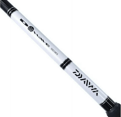 Fishing rod and reel set on a white background