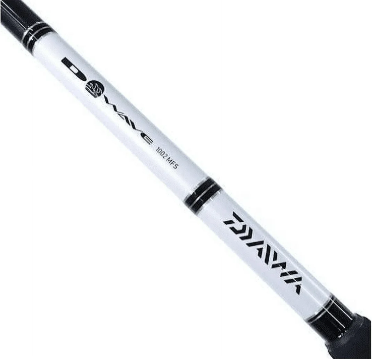 Fishing rod and reel set on a white background