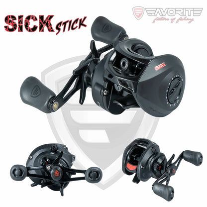 FAVORITE SICK STICK 100HGR BLACK BAITCAST REEL RH