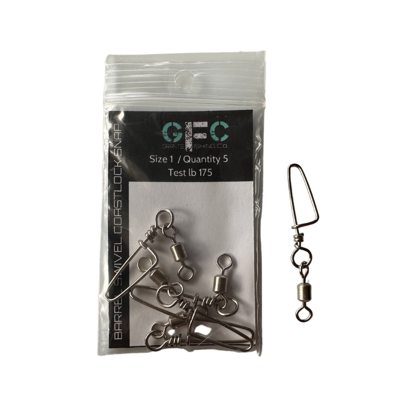 GFC STAINELESS STEEL BARREL SWIVEL COASTLOCK SNAP