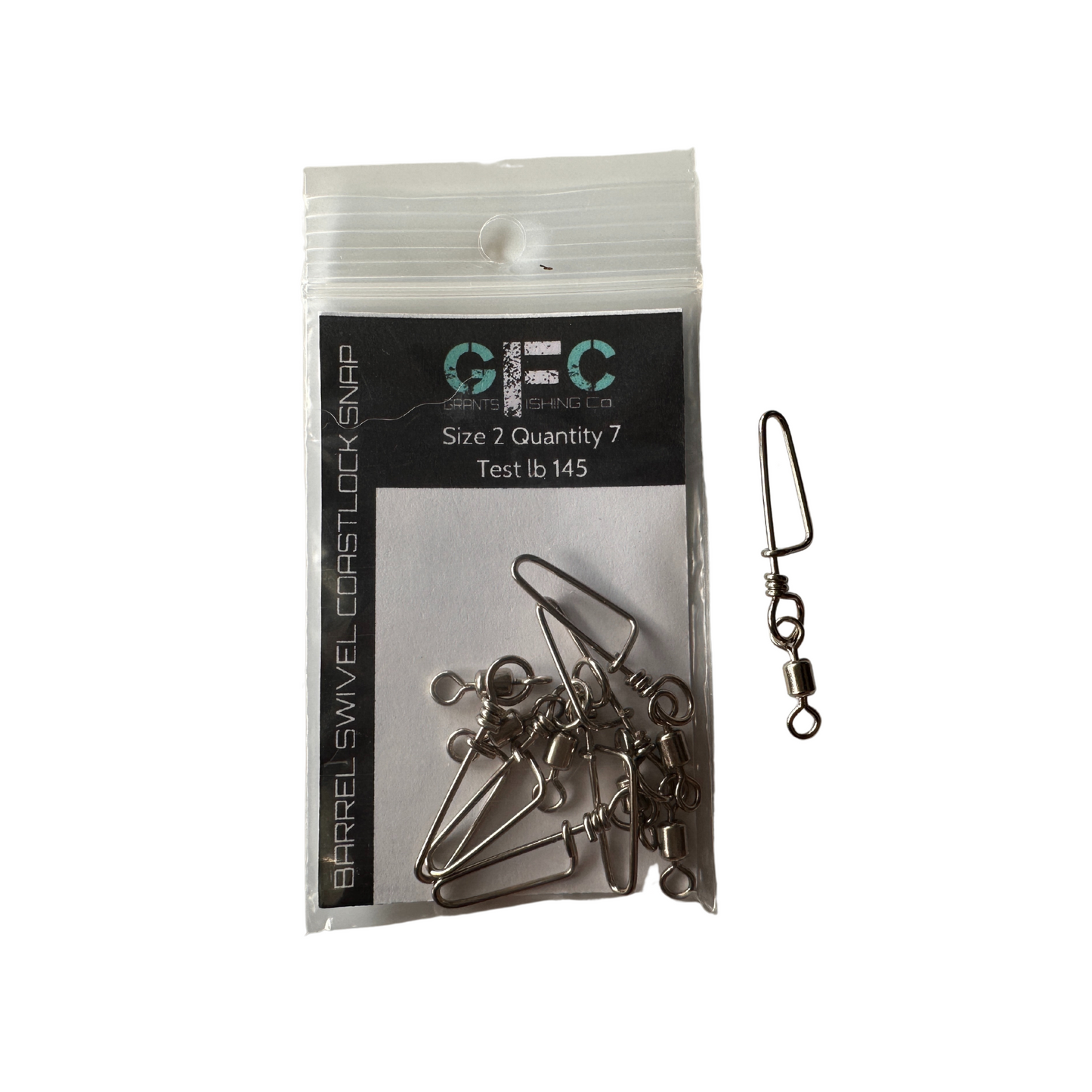 GFC STAINELESS STEEL BARREL SWIVEL COASTLOCK SNAP