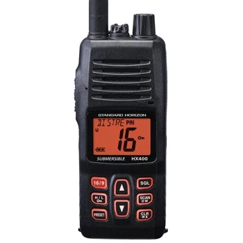 STANDARD HORIZON HX400 SUBMERSIBLE 5 WATT VHF WITH LMR CHANNELS AND BUILT IN SCRAMBLER