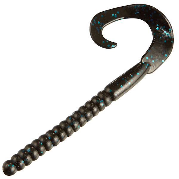 BERKLEY POWERBAIT POWER WORMS 7" BLACK BLUE FLECK 13PK