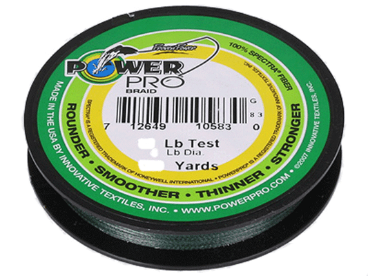 POWERPRO SPECTRA FIBER MOSS GREEN 50# 150YD