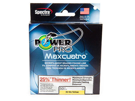 POWERPRO MAXCUATRO YELLOW 50# 1500YDS
