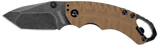 KERSHAW SHUFFLE II TANTO 2.6” KNIFE - TAN/BLACKWASH