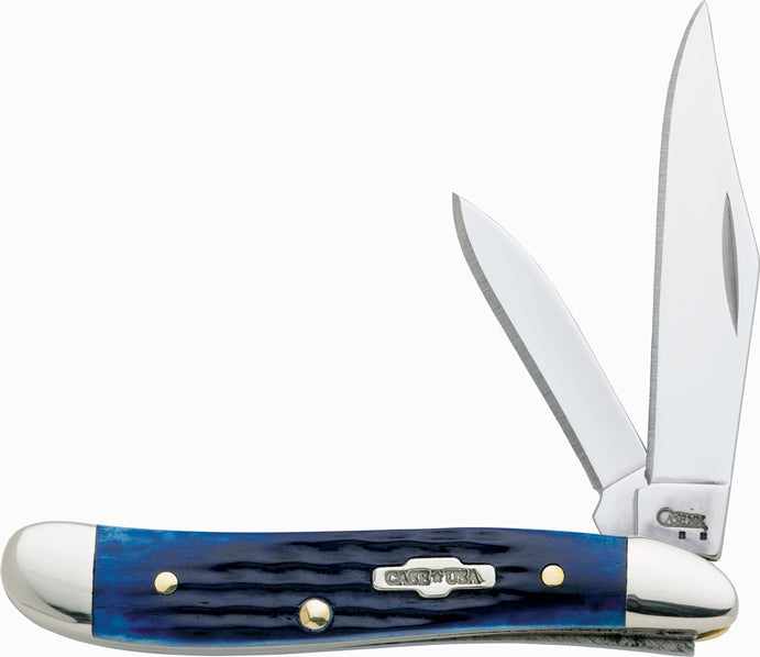 CASE PEANUT 2 BLADE 2 7/8" BLUE BONE